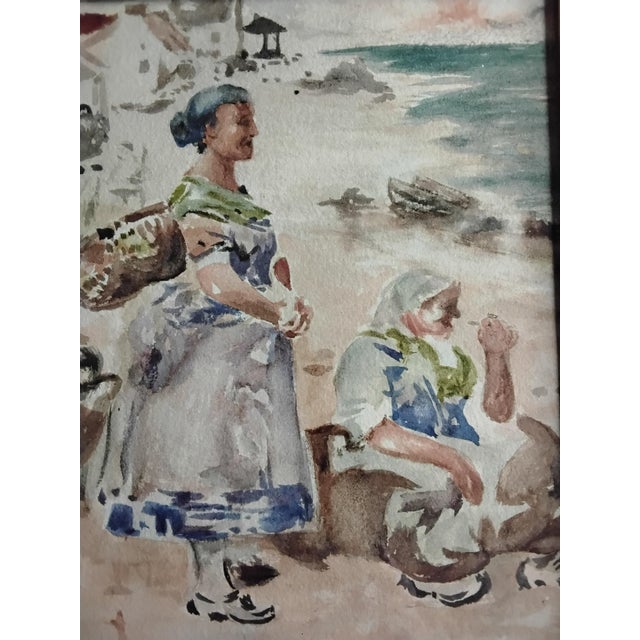 19th Century James Watterson Herald, Fishwives, 1890s, Watercolor For Sale - Image 5 of 6