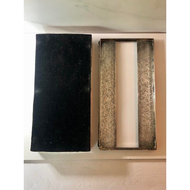 Silver 1940s Silverplate Repoussé Tissue Box Cover For Sale - Image 8 of 12