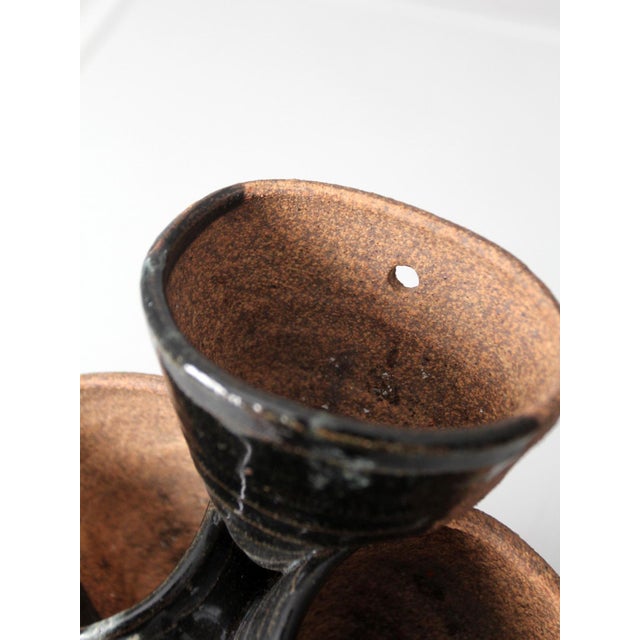 Mid 20th Century Vintage Studio Pottery Tiered Planter Vase For Sale - Image 5 of 11