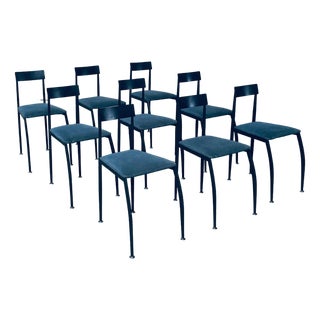 Postmodern Lolly Dining Chair Set from Fly Line, Italy, 1980s, Set of 9 For Sale