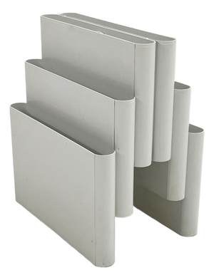White Magazine Rack by Giotto Stoppino for Kartell, 1970s