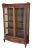 Antique Carved Quartered Oak Paine's Furniture Sliding Glass Door Bookcase C1890-1910 For Sale