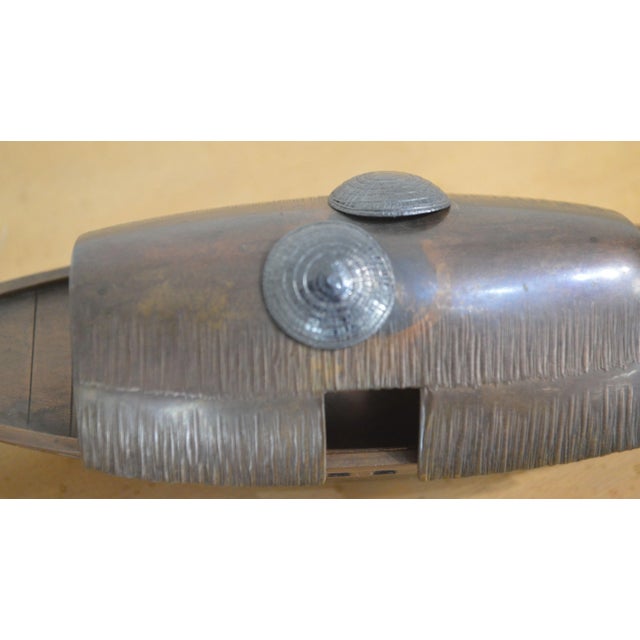 Taisho Democracy Commemorative Miniature Mixed Metal Sampan Censor For Sale - Image 9 of 12