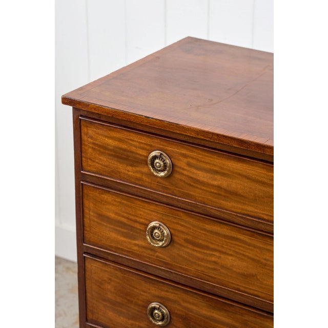 19th Century 19th Century English Mahogany 4-Drawer Chest With Ring Pulls (C. 1880) For Sale - Image 5 of 13