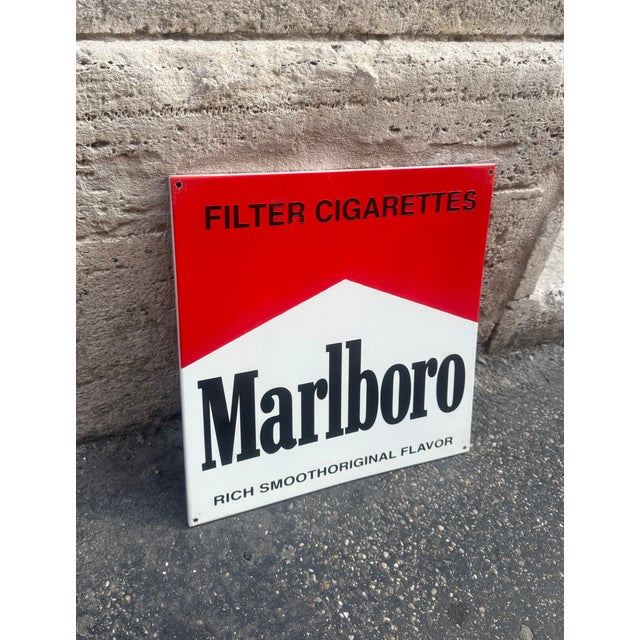 Vintage Marlboro Sign, 1950s For Sale - Image 4 of 5