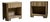 Pair of Serpentine-Front Parchment Nightstands For Sale