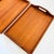 Brown Large Rectangular Teak Nesting Trays - Set of 2 For Sale - Image 8 of 11