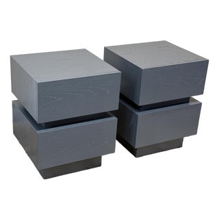 Lawson-Fenning Stacked Box Nightstands, Pair For Sale