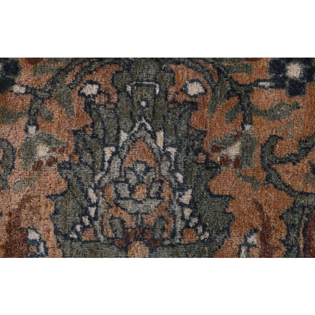 Early 20th Century Persian Kirman Botanic Handwoven Wool Rug For Sale - Image 4 of 10