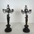 Pair of large patinated bronze candelabras representing caryatids For Sale - Image 12 of 12