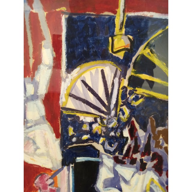 Stunning 1970s Chicago artist work on paper called Phased Props.