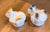 1990s Trompe-l'Oeil Ceramic Cats in Baskets Salt and Pepper Shakers - a Pair For Sale - Image 4 of 12