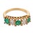 Traditional 1910s Edwardian Emerald Diamond 18k Yellow Gold Ring, Size 5.25 For Sale - Image 3 of 6