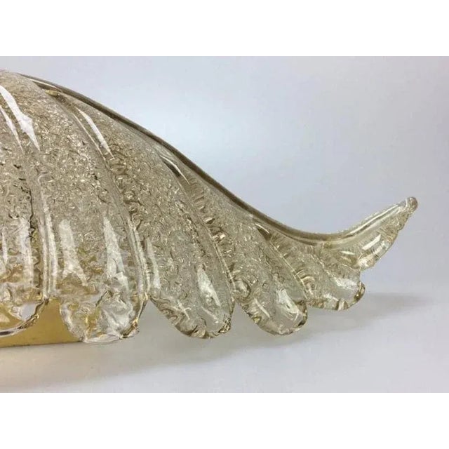 Large Golden Murano Glass Wall Sconces from Barovier & Toso, Italy, 1960s, Set of 2 For Sale - Image 3 of 9