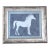 Horse Blue Gray Minimalism Pop Art Abstract English Traditional Americana Original Oil Painting Cleo Plowden For Sale