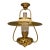 Vintage Brass Oil Chandelier Eletrified Colonial Lantern For Sale
