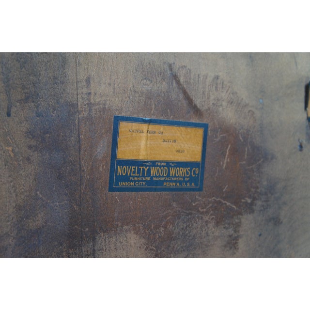 Antique Novelty Wood Works Co. Mission Style Mahogany Bookcase Display Cabinet For Sale - Image 14 of 14