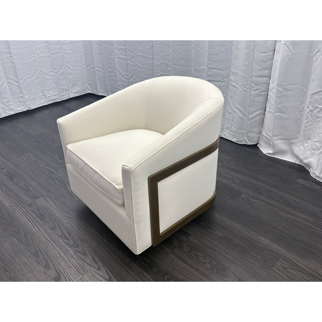 Rh Reginald Swivel Chair For Sale - Image 15 of 18