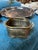 Vintage Brass Square Detailed Catchall For Sale - Image 4 of 5
