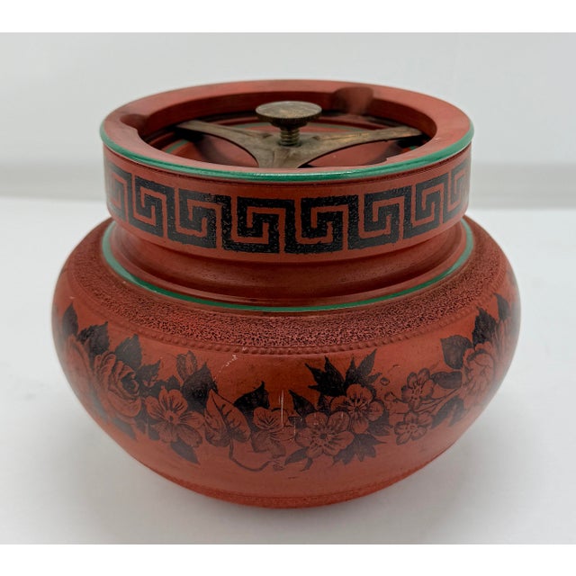 John Middleton English Redware Neoclassical Style Humidor, circa 1900. Exemplifies the distinguished blend of classical...