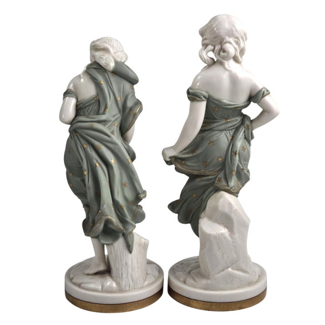 James Hadley, Before & Against the Wind, 1870, Ceramic, Set of 2 For Sale - Image 3 of 11