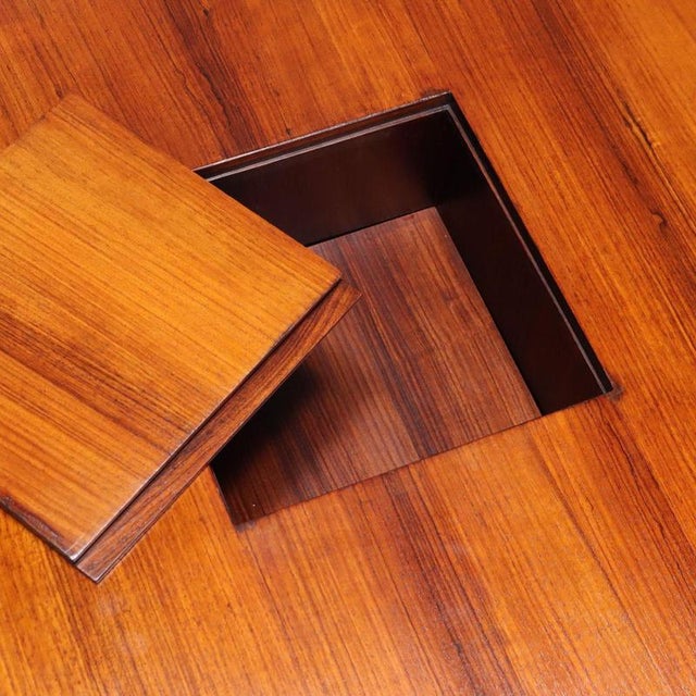 Wood Square Bar Table by Marco Zanuso for Arflex For Sale - Image 7 of 9