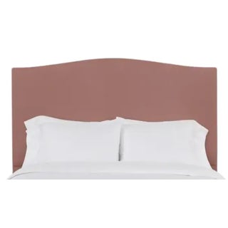 Hazel California King Headboard, Blush Velvet For Sale