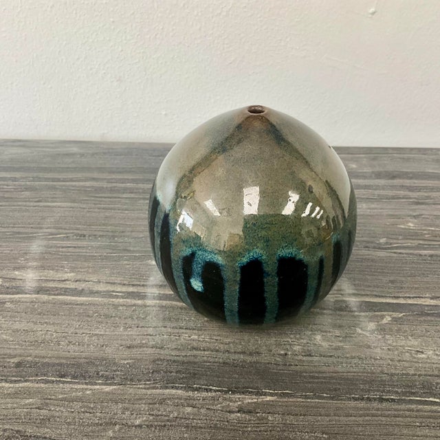 Small Mid-Century Studio Pottery Weed Pot Vase, Unsigned For Sale In West Palm - Image 6 of 8