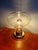 Space Age table lamp in brass and clear glass, 1960s-70s. Compatible with an E27 LED bulb. The plug has been replaced....