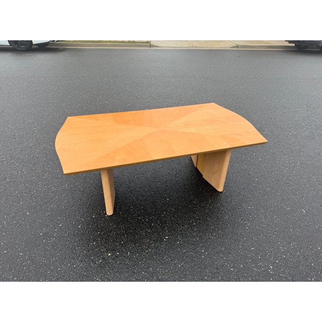 Tan Italian Wood Coffee Table For Sale - Image 8 of 9