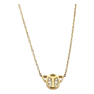 21774 - Cartier Diamond Scarab 18k Yellow Gold Pendant Necklace For Sale