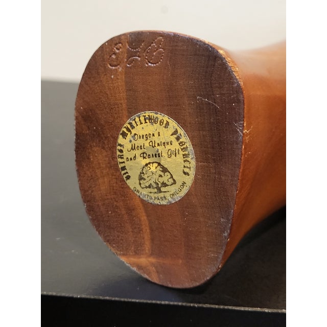 Hand-Carved Myrtlewood Abstract Madonna Figure For Sale - Image 9 of 12