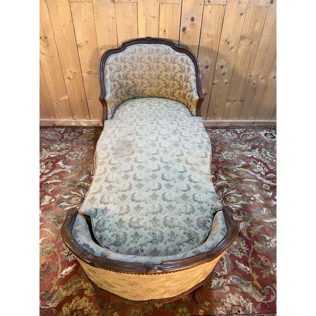 Louis XV Chaise Longue attributed to Nogaret For Sale - Image 6 of 11