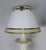 Mid-Century Modern Cream Alabaster Urn Shaped Lamps With Hand Painted Parchment Shades, Pair For Sale - Image 3 of 9