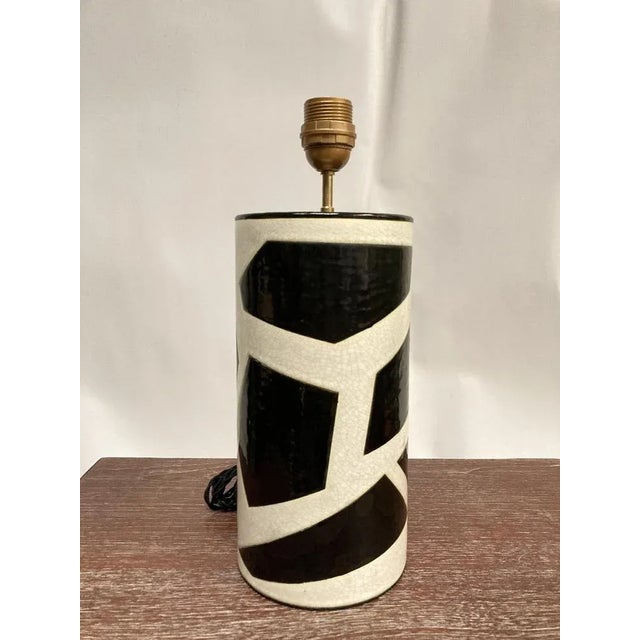 Enameled Ceramic Table Lamp from Longwy, 1980s For Sale - Image 6 of 7