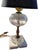 Mid 20th Century Vintage Marble & Ribbed Glass Table Lamp With Brass Accents – Classic Mid‑Century Style For Sale - Image 5 of 5