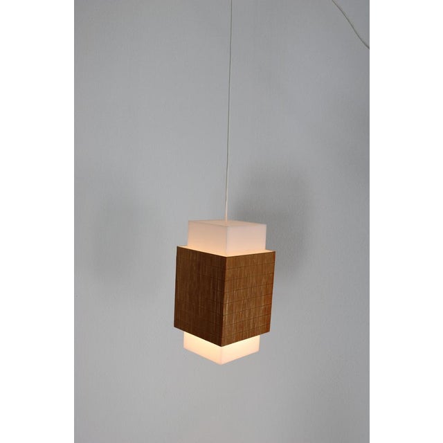 Brown Hanging Lamps in Acrylic and Bamboo, 1960s For Sale - Image 8 of 18
