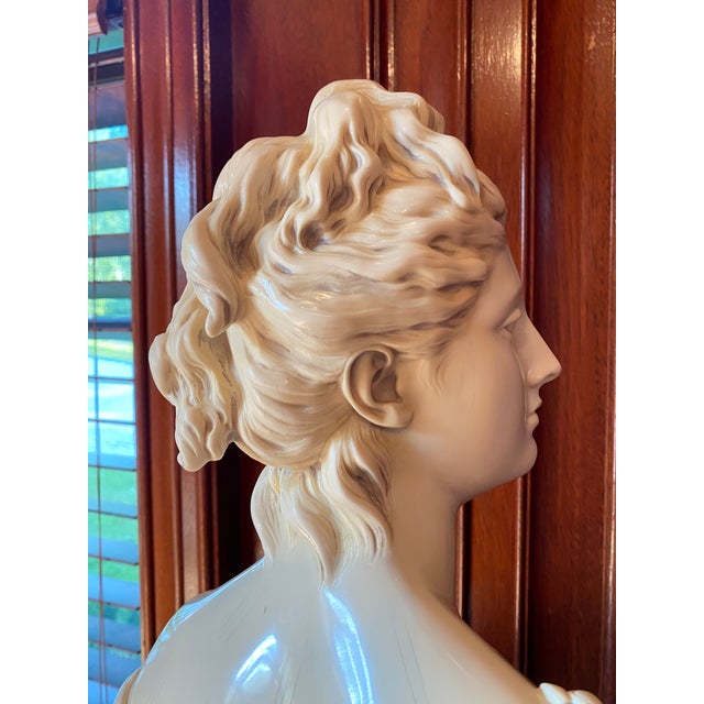 1930s Traditional Roman Female Bust Sculpture For Sale - Image 11 of 12