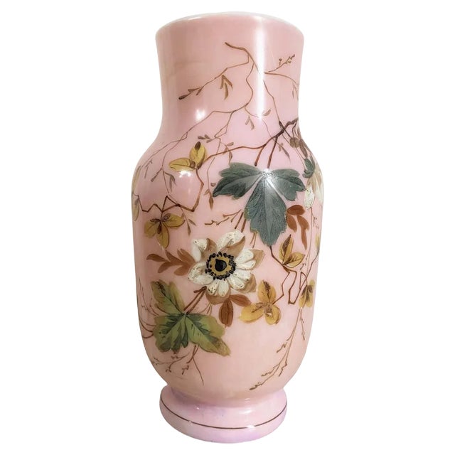 Napoleon III Vase in Opaline Pink For Sale