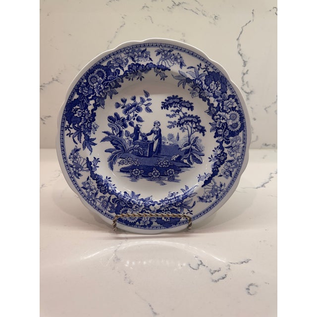 Spode Blue and White Collection Decorative Plates - Set of 6, C. 1990s For Sale - Image 11 of 14