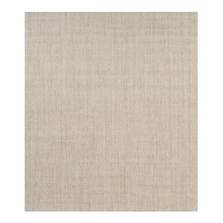 Rug & Kilim’s Oversized Modern Textural Solid Rug in Beige Tones and Striae - 13x15 For Sale
