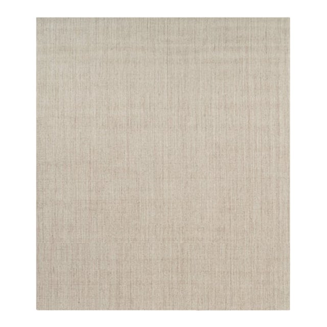 Rug & Kilim’s Oversized Modern Textural Solid Rug in Beige Tones and Striae - 13x15 For Sale