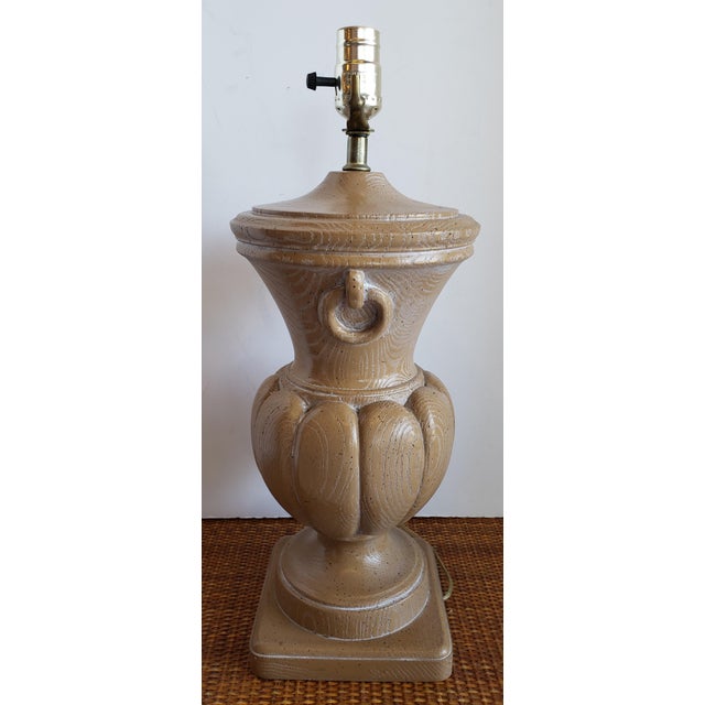 1990s Traditional Wooden Column Lamp | Chairish