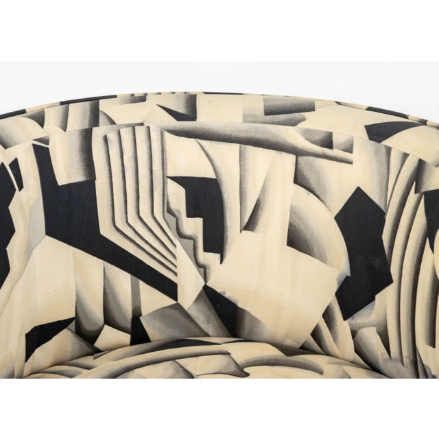 Mid 20th Century Modern Silk Upholstered Club Chair For Sale - Image 5 of 8