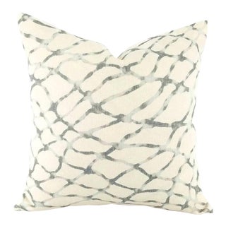 Kravet Jeffrey Alan Waterpolo in the Color Stone Pillow Cover For Sale