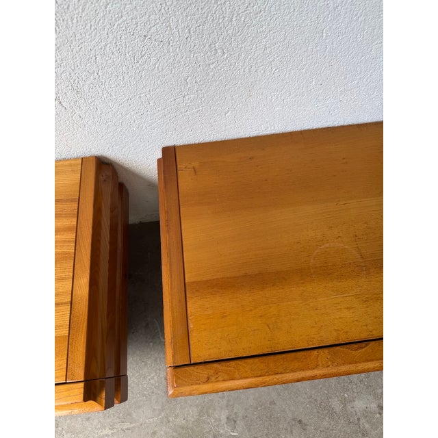 Elm Bedside Tables from Maison Regain, 1970s, Set of 2 For Sale - Image 14 of 18