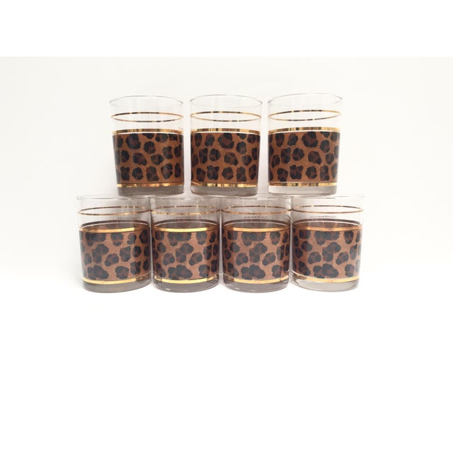 Vintage Culver Leopard Glasses Set of 7 Chairish