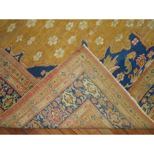 19th Century Zabihi Collection Yellow Ziegler Mahal Rug - 10'6" x 12'4" For Sale - Image 4 of 12