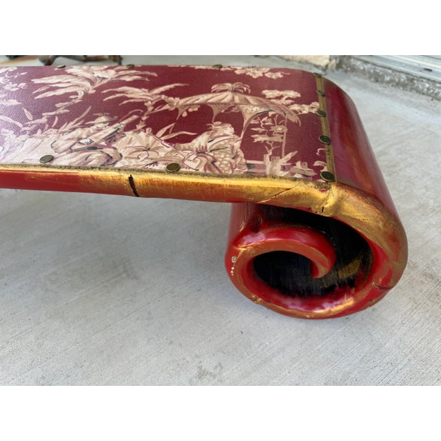 Red 19th Century Carved Hardwood Bamboo Motif Chinoiserie Scrolled Stand For Sale - Image 8 of 10