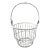 Vintage White Wire Egg Gathering Basket With Handle For Sale
